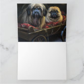 Carte Décor de Noël Pekingese Snowy Sleigh (Intérieur)