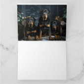 Carte Décor de Noël Rottweiler Snowy Sleigh (Intérieur)