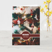 Carte Décor de Noël, voeux de Noël (Fleur jaune)