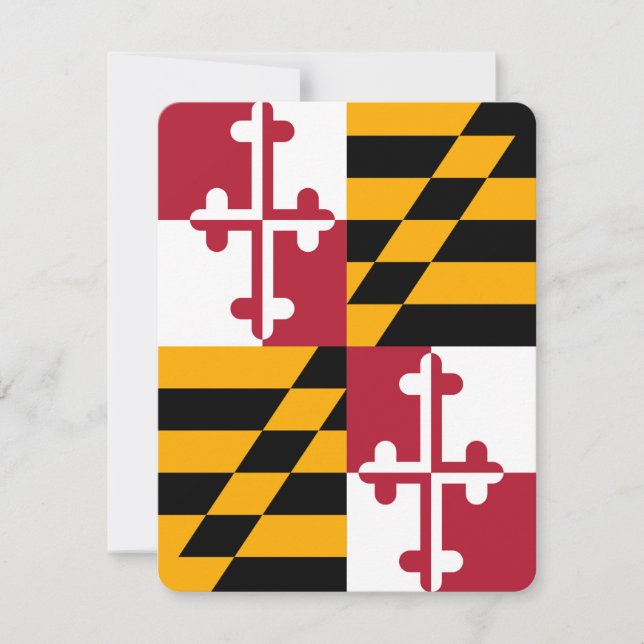 Carte Décor du drapeau de l'État du Maryland (Devant)