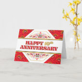 Carte Décor Motif du 10e anniversaire de l'employé (Fleur jaune)