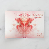 Carte Décoration Coeurs Beaux I Jour des Valentines Rose (Intérieur)