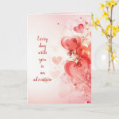 Carte Décoration Coeurs Beaux I Jour des Valentines Rose (Fleur jaune)