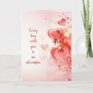 Carte Décoration Coeurs Beaux I Jour des Valentines Rose