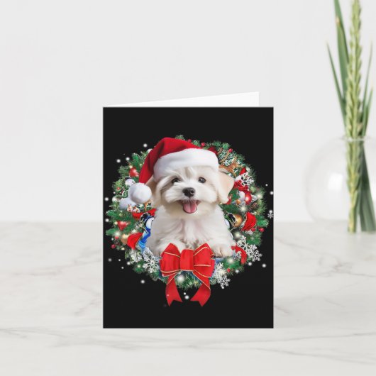 Carte Décoration de couronne de Noël maltaise Pyjamas de (Devant)