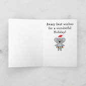 Carte Décoration de l'ours Koala pour l'ami de Noël (Intérieur)