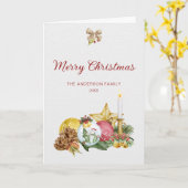 Carte Décoration de Noël (Fleur jaune)