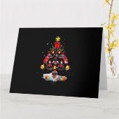 Carte Décoration de Noël pour arbre de hockey sur glace  (Fleur jaune)