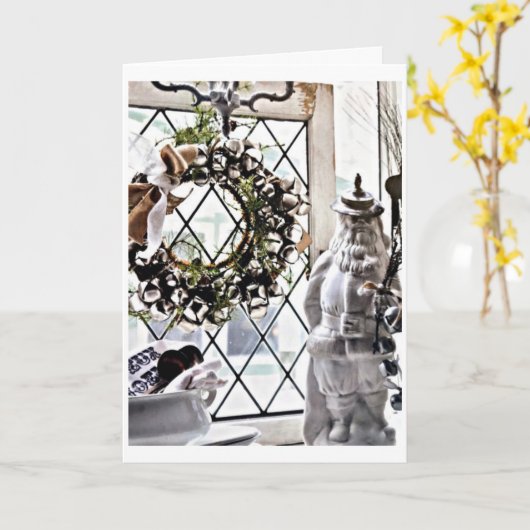 CARTE **DÉCORATION DE NOËL** TEMPS POUR CÉLÉBRER LES VAC (Fleur jaune)