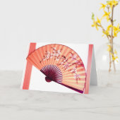 Carte Décoration du ventilateur japonais (Fleur jaune)