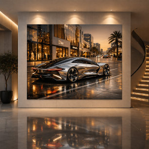 Carte Décoration murale de supercar design élégant