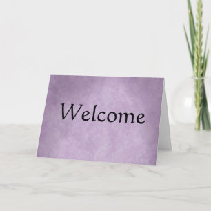 Carte Décoration simple de bienvenue