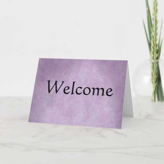 Carte Décoration simple de bienvenue (Devant)