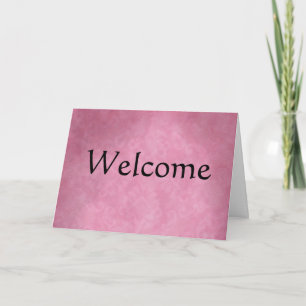 Carte Décoration simple de bienvenue