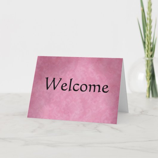 Carte Décoration simple de bienvenue (Devant)
