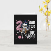 Carte Décorations de fête Bad Two The Bone Garçon Fille (Fleur jaune)
