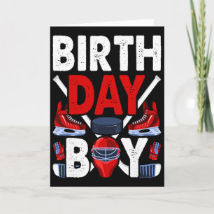 Carte Décorations de fête d'anniversaire de garçon Hocke