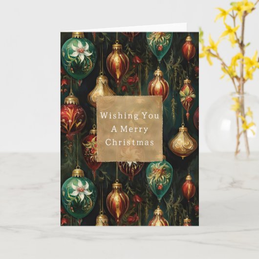 Carte Décorations de Noël (Fleur jaune)