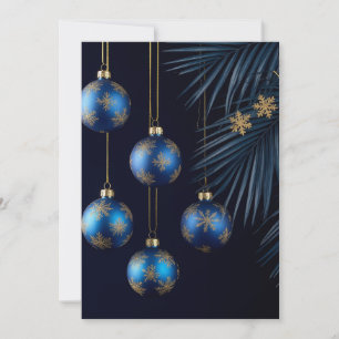 Carte Décorations de Noël Bleues ❄️✨ Givre d'Hiver Saphi