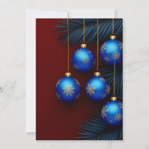 Carte Décorations de Noël Bleues Luxueuses 🎄✨Lumière de