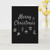 Carte Décorations de Noël joyeuses (Fleur jaune)