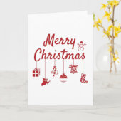 Carte Décorations de Noël joyeuses (Fleur jaune)