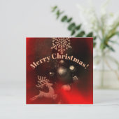 Carte Décorations de Noël joyeux sur la table (Debout devant)