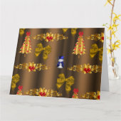 Carte Décorations de Noël sur Noël de bronze (Fleur jaune)