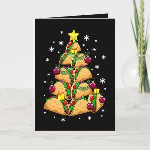 Carte Décorations de sapin de Noël Taco Neige Fêtes Noël