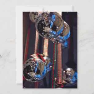 Carte Décorations en verre argentées d'ornement