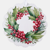 Carte Décorative 1er Noël dans notre nouvelle maison Verdure Wreath (Verso)