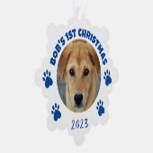 Carte Décorative 1er Noël du chien customisé (Droite)