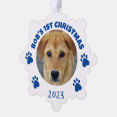 Carte Décorative 1er Noël du chien customisé (Gauche)