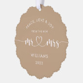 Carte Décorative 1er Noël M. et Mme Elegant Photo (Gauche)