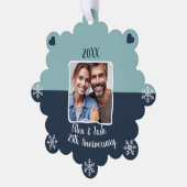 Carte Décorative 25e anniversaire du Mariage d'argent (Gauche)