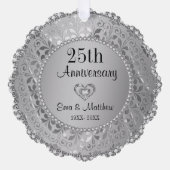 Carte Décorative 25e Wedding Anniversary (Recto)
