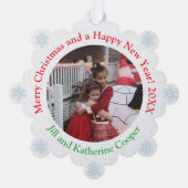 Carte Décorative 2 Photo mignonne & Arbre de Noël abordable (Recto)