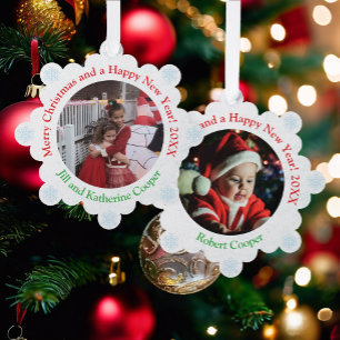Carte Décorative 2 Photo mignonne & Arbre de Noël abordable