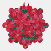Carte Décorative Abri d'hiver Poinsettias (Recto)