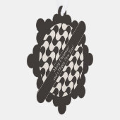 Carte Décorative Abstract Waves Black and White with Text (Droite)