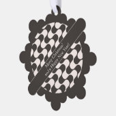 Carte Décorative Abstract Waves Black and White with Text (Gauche)