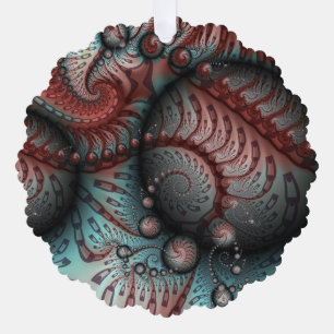 Carte Décorative Abstrait Imaginaire dynamique Fractal Art Brown Bl