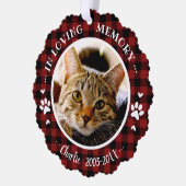 Carte Décorative Adorable Rustic Chat Pet Memorial Photo personnali (Gauche)