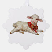 Carte Décorative agneau de Noël (Recto)
