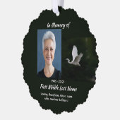 Carte Décorative Aigrette blanche Oiseau Mémorial Cadeau (Gauche)
