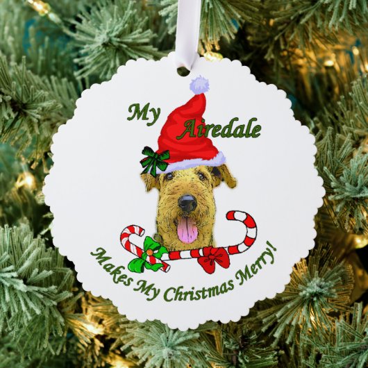 Carte Décorative Airedale Terrier Noël (Insitu (Arbre))