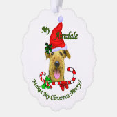 Carte Décorative Airedale Terrier Noël (Gauche)
