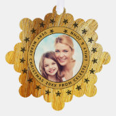 Carte Décorative Ajouter Photo Et Nom Joyeux Noël Famille Moderne (Recto)