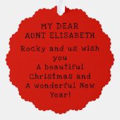 Carte Décorative Ajouter Photo Funky Christmas Cat Keepsaké Yearly  (Verso)