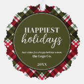 Carte Décorative Ajouter votre logo Noël (Verso)
